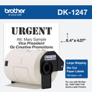 Brother DK1247 Large Shipping White Paper Labels (180 Labels, 4.07 x 6.4")