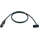 Cable Techniques Stage & Studio Straight XLR-3F to Low-Profile XLR-3M Microphone Cable (6', BlackCap/Ring)