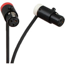 Cable Techniques Low-Profile Straight TA3F to TA3M Mini XLR Cables (15", Pair)