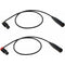 Cable Techniques Low-Profile Straight TA3F to TA3M Mini XLR Cables (15", Pair)