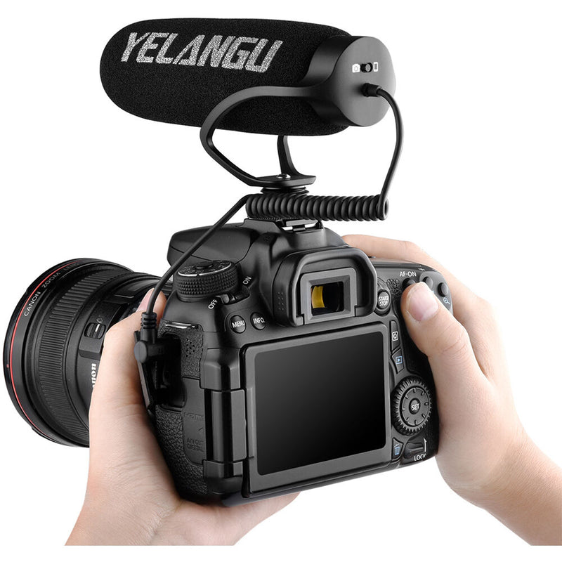 YELANGU MIC08 Camera-Mount Shotgun Microphone for Cameras and Smartphones