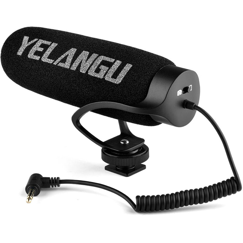 YELANGU MIC08 Camera-Mount Shotgun Microphone for Cameras and Smartphones