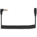 SHAPE Coiled 3.5mm Right-Angle LANC Male to Straight Female Cable (10-20")