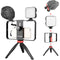 YELANGU Smartphone Video Rig Cage with Microphone, Light & Mini Tripod