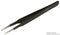 DURATOOL D00830 Tweezer, Type 2A SA, ESD, Flat Round, 120 mm, PET Stainless Steel Body, Stainless Steel Tip