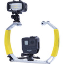 Movo Photo XL Underwater Diving Rig Bundle with Rechargeable LED Light for GoPro