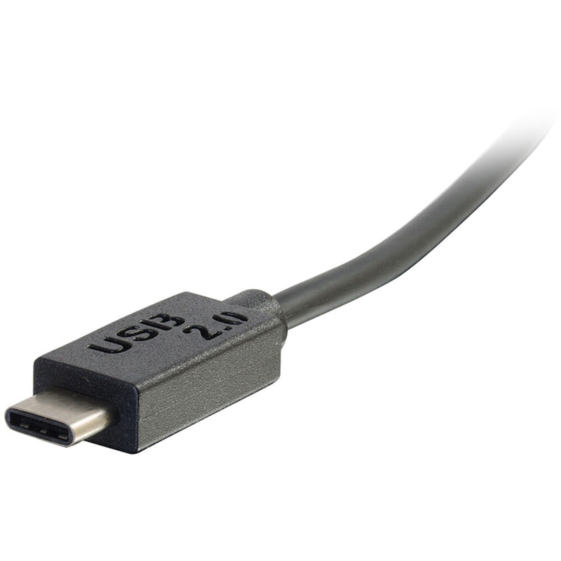 C2G USB 2.0 Type-A to USB Type-C Male Cable (6', Black)