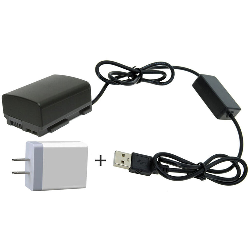 GyroVu USB to BP-828 Dummy Battery Adapter Cable with USB Power Supply (40")