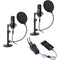 Movo Photo MPB-UC 2-Person Smartphone Podcast Recording Bundle for USB Type-C Mobile Devices