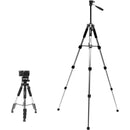 Movo Photo MV-T5 Full-Size Aluminum Tripod with Video Pan Head