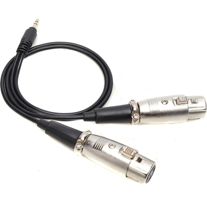 Movo Photo TCB7 Dual XLR 3-Pin Female to 3.5mm TRS Male Adapter Cable (16")