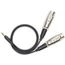 Movo Photo TCB7 Dual XLR 3-Pin Female to 3.5mm TRS Male Adapter Cable (16")