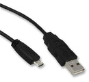 MOLEX 68784-0002 USB Shielded I/O Cable Assembly, USB A-to-Micro-USB B, 1.5m Length, Black, Lead-Free