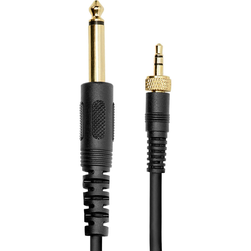 Movo Photo WGA-2 Mono 1/4" TS Male to Stereo 3.5mm TRS Locking Male Adapter Cable (41")