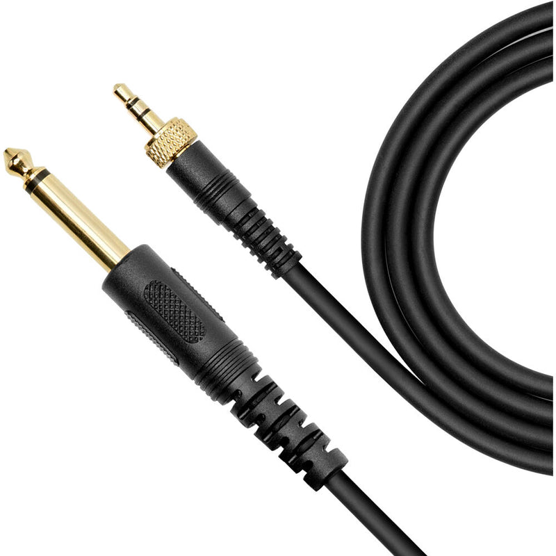 Movo Photo WGA-2 Mono 1/4" TS Male to Stereo 3.5mm TRS Locking Male Adapter Cable (41")