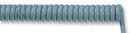 LAPP KABEL 70002623 Multicore Unscreened Cable, Spiral, Grey, 2 Core, 19 AWG, 0.75 mm&sup2;, 9 ft, 3 m