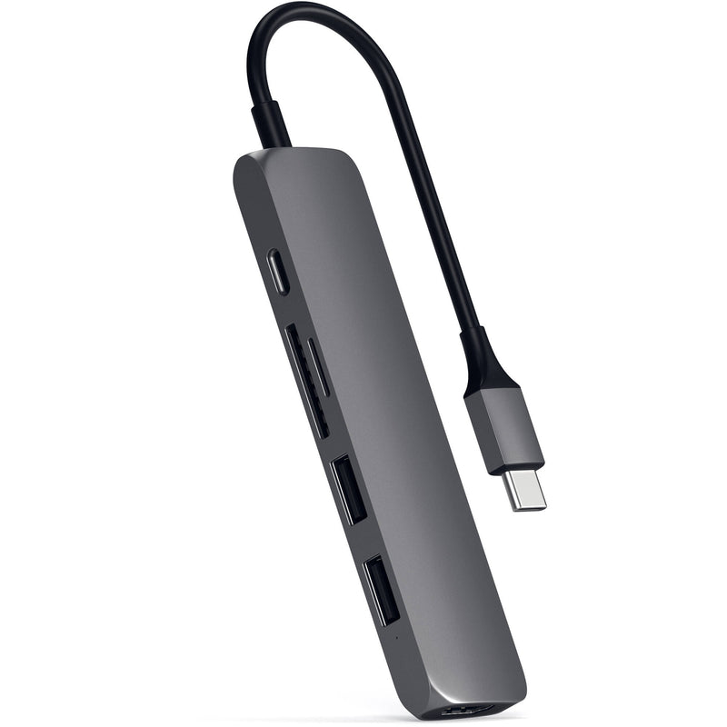 Satechi Slim Aluminum USB Type-C Multi-Port Adapter V2 (Space Gray)