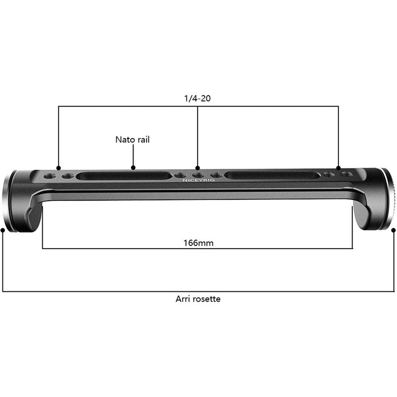 Niceyrig NATO Rail with Dual ARRI Rosette Mounts