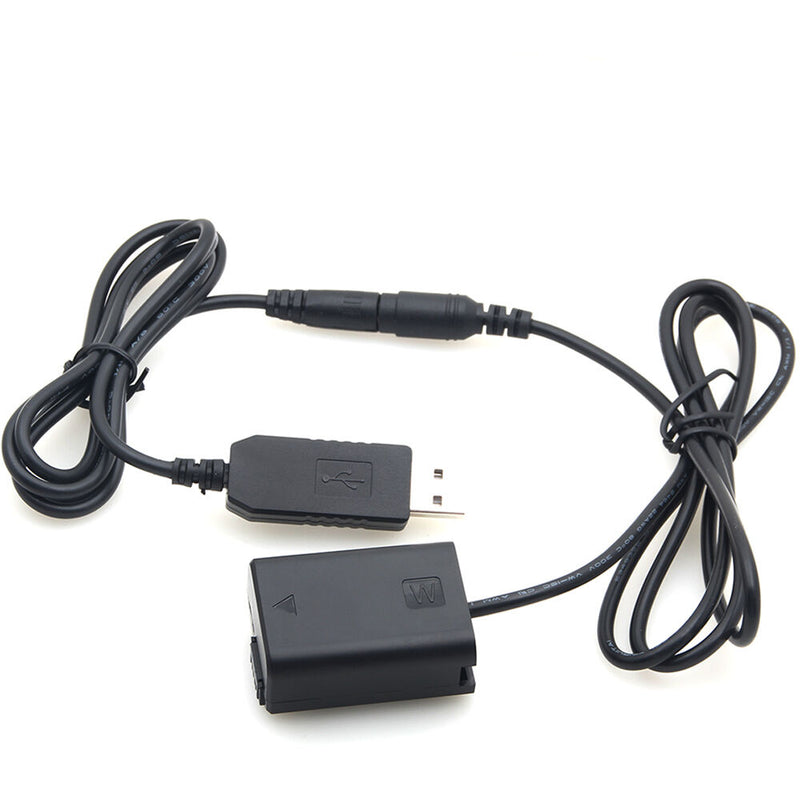 DigitalFoto Solution Limited Sony NP-FW50 Full Decoding Dummy Battery + 5V/2A Single USB Cable