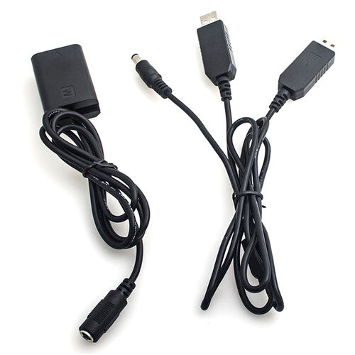 DigitalFoto Solution Limited Sony NP-FW50 Fully Decoded Dummy Battery + 5V/2A Dual USB Cable