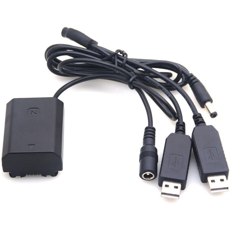 DigitalFoto Solution Limited Sony NP-FZ100 Fully Decoded Dummy Battery + 5V/2.4A Dual USB Cable