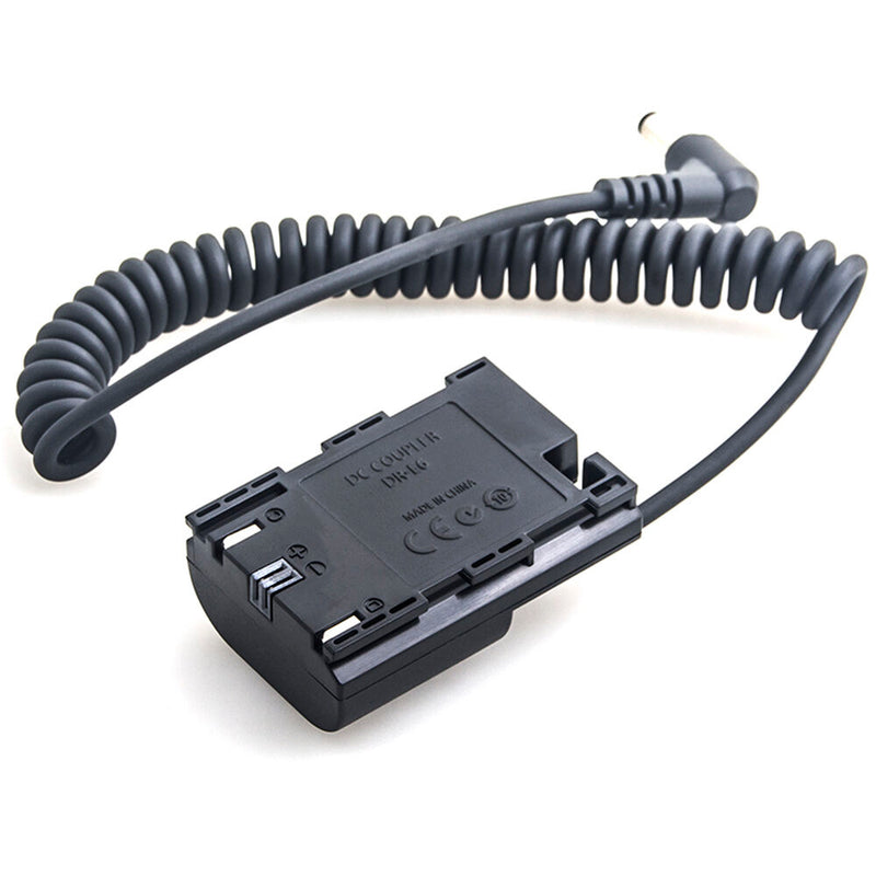 DigitalFoto Solution Limited LP-E6 Dummy Battery with Male Connector Cable (Coiled, 16 to 39.4")