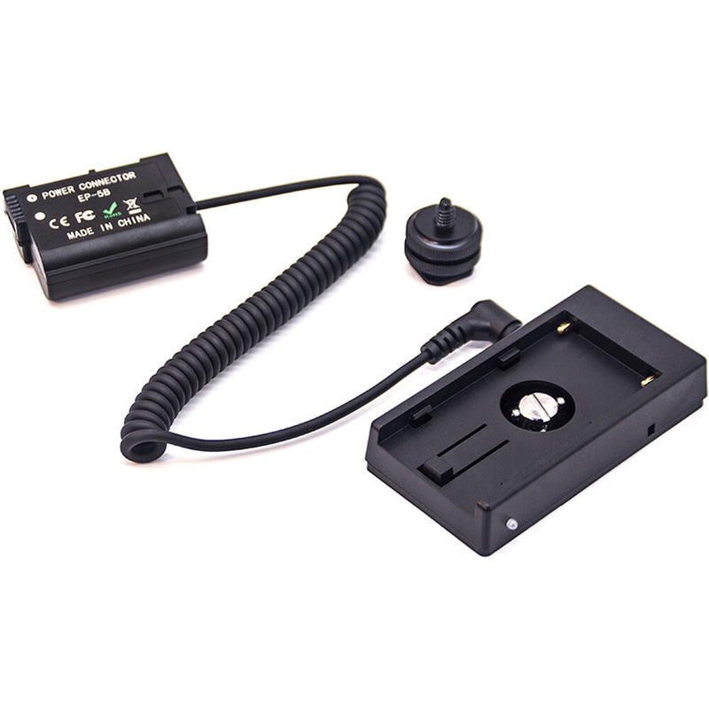 DigitalFoto Solution Limited L-Series Battery Plate to EN-EL15 Dummy Battery (Coiled Cable, 15.7 to 39.4")