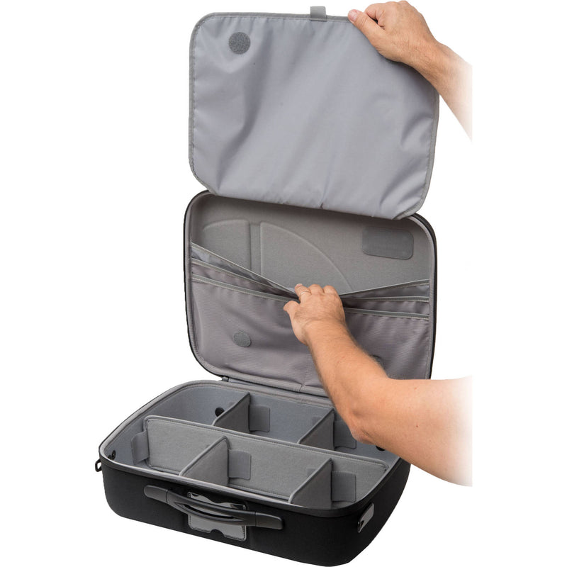 Shell-Case Hybrid 350 Lightweight Utility Case with Pouch and Dividers (Black)