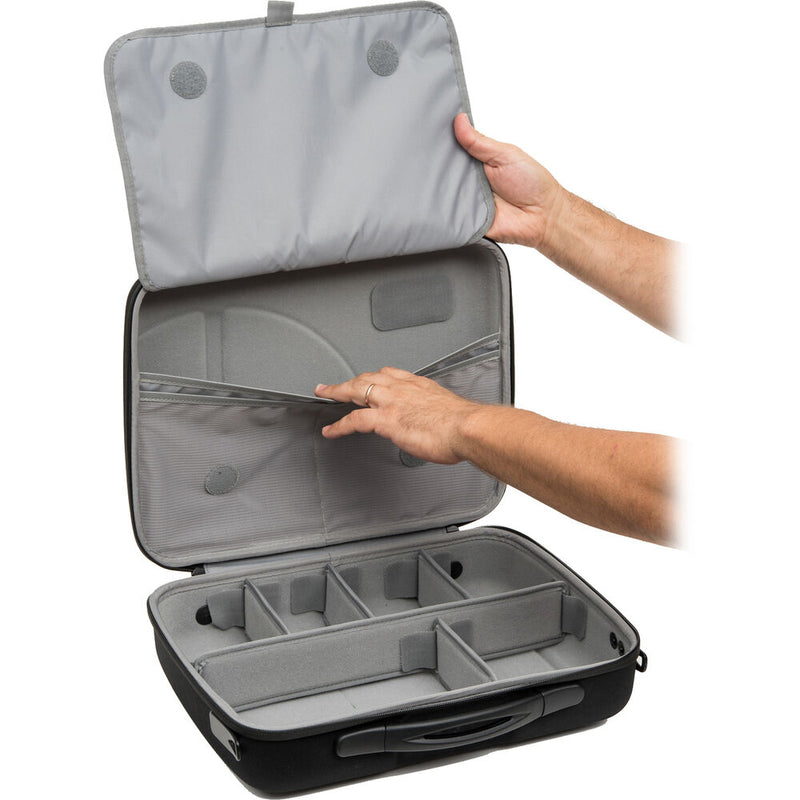 Shell-Case Hybrid 335 Lightweight Semi-Rigid Utility Case with with Pouch & Divider Set (Black)