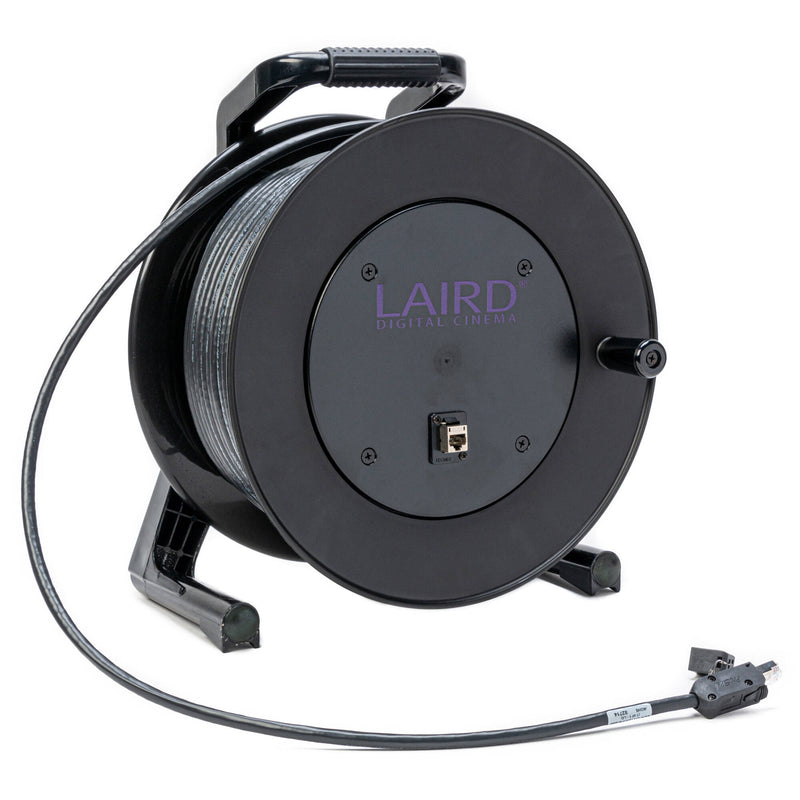 Laird Digital Cinema Belden 10GX Cat 6A Ethernet Cable & Hub-Mounted RJ45 Jack with RJ45 ProShell Cap on Reel (150')