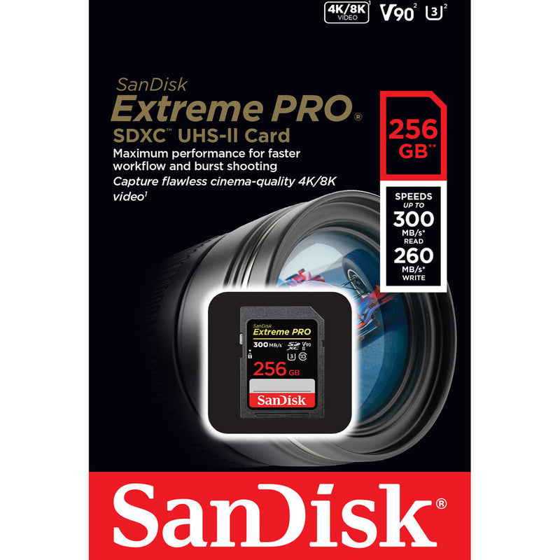 SanDisk 256GB Extreme PRO UHS-II SDXC Memory Card