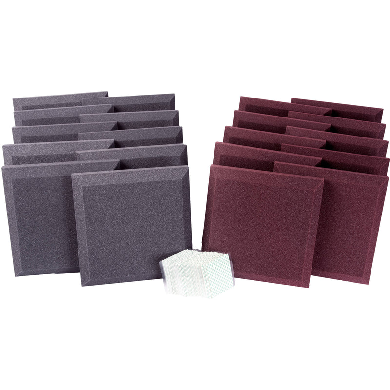 Auralex Home Office Kit with SonoFlat Panels (Burgundy and Charcoal, 20-Pack)