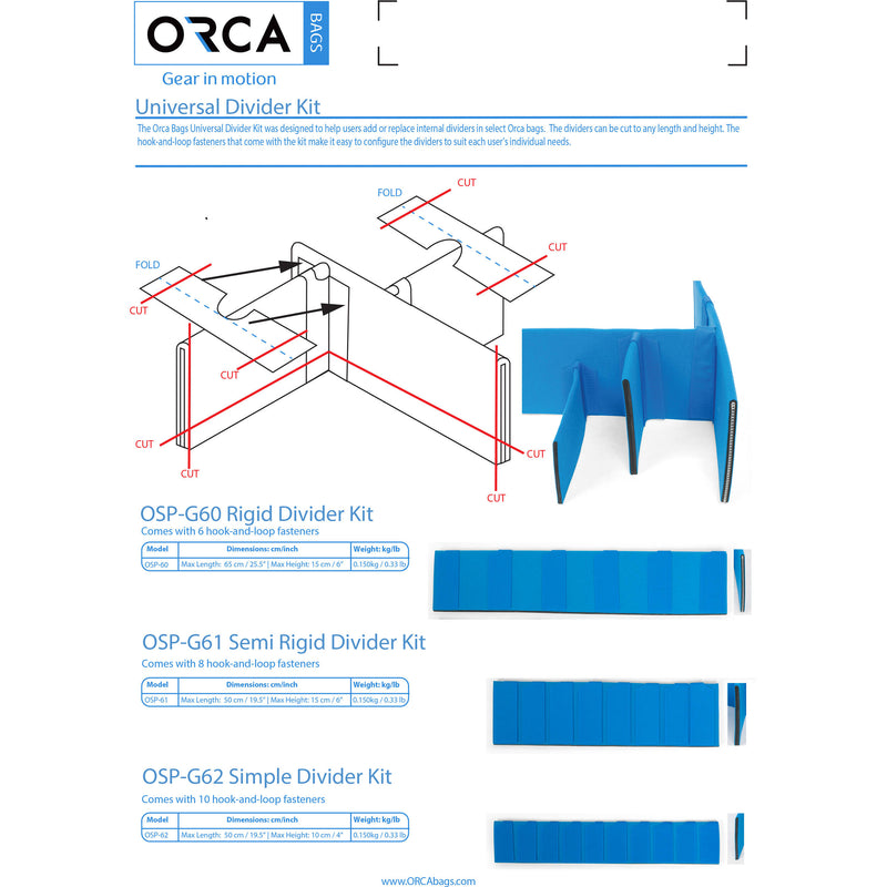 ORCA Universal Rigid Divider Kit