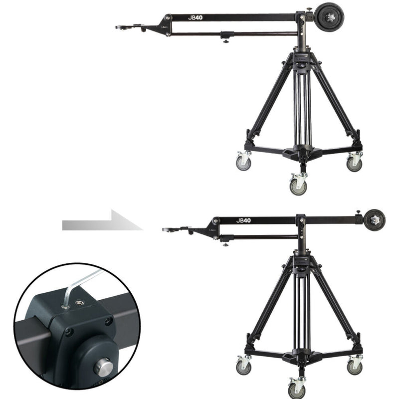 Libec JB40 Jib Arm Kit with Tripod, Dolly, and Carry Cases