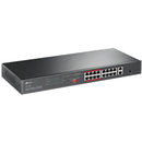 TP-Link TL-SL1218P 16-Port 10/100 Mb/s + 2-Port Gigabit PoE+ Compliant Unmanaged Switch with SFP