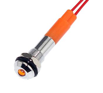 Mallory FL1M-6SW-1-Y110V LED YEL 6MM NUT 110VAC/DC STK &pound; 99AC2365