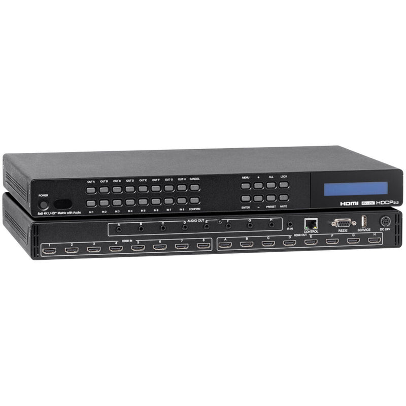 KanexPro 8x8 HDMI 2.0 4K60 Matrix Switcher with Audio