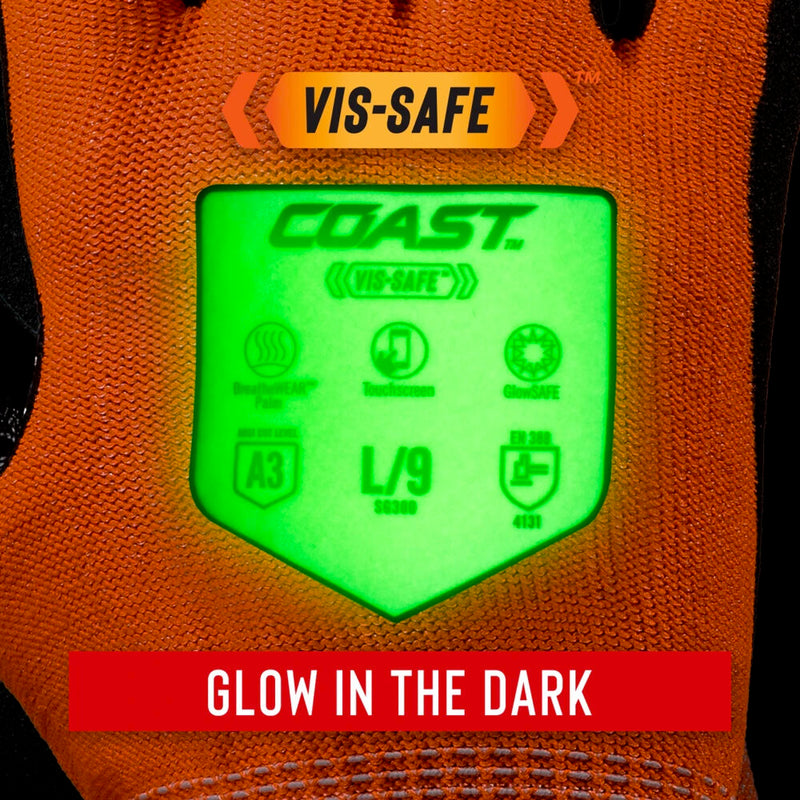 COAST Crew SG400 Hi-Vis Glow Safety Gloves (Large)