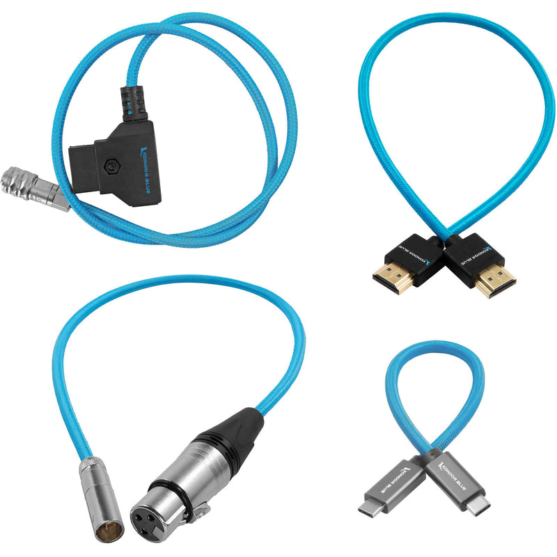 Kondor Blue Cable Pack for Blackmagic Pocket Cinema Camera 6K & 4K (4-Pack)