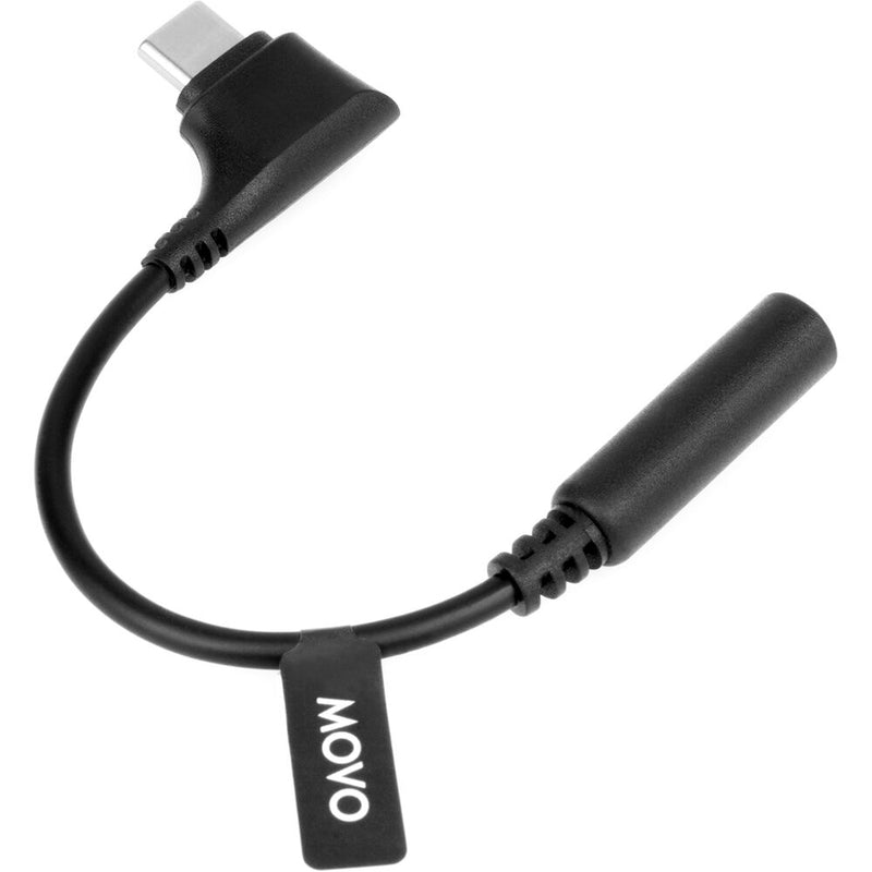 Movo Photo UCMA-3 Female 3.5mm TRRS to Right-Angle USB Type-C Audio Adapter Cable