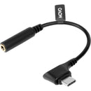 Movo Photo UCMA-3 Female 3.5mm TRRS to Right-Angle USB Type-C Audio Adapter Cable