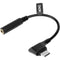 Movo Photo UCMA-3 Female 3.5mm TRRS to Right-Angle USB Type-C Audio Adapter Cable