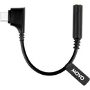 Movo Photo UCMA-3 Female 3.5mm TRRS to Right-Angle USB Type-C Audio Adapter Cable