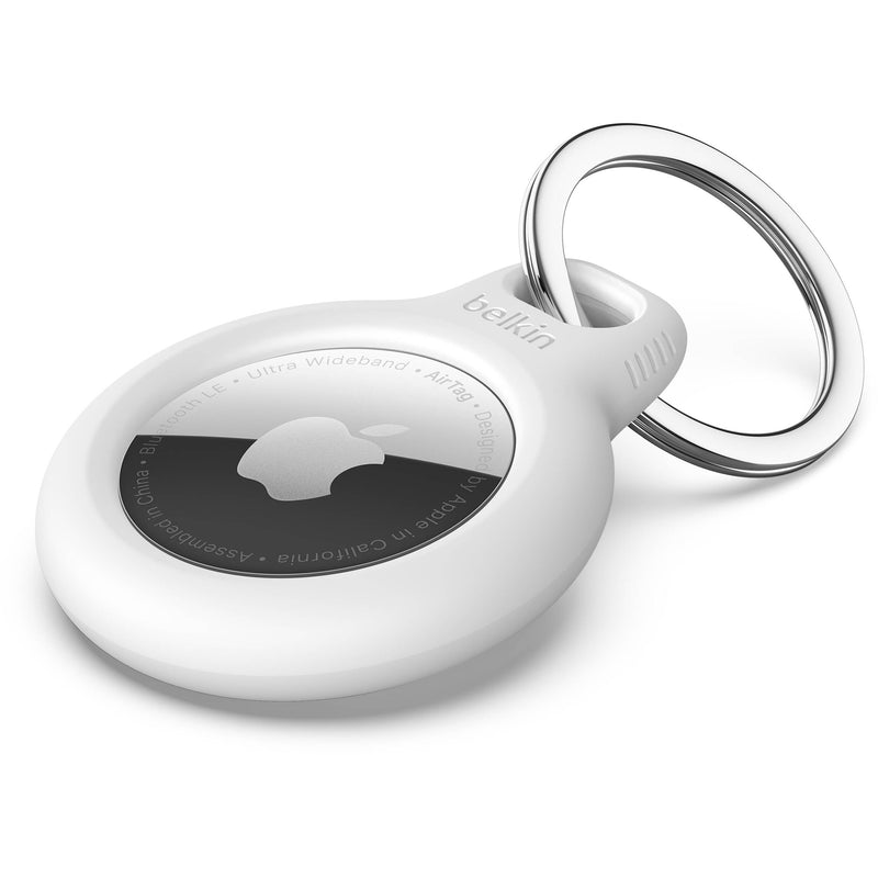 Belkin Secure Holder with Key Ring for Apple AirTag (White)