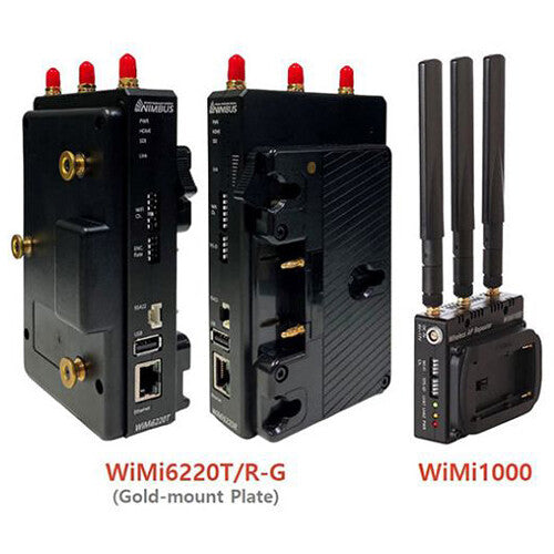 Nimbus WiMi6220 Wireless Transmission System with WiMi1000 Repeater Bundle (Gold Mount)