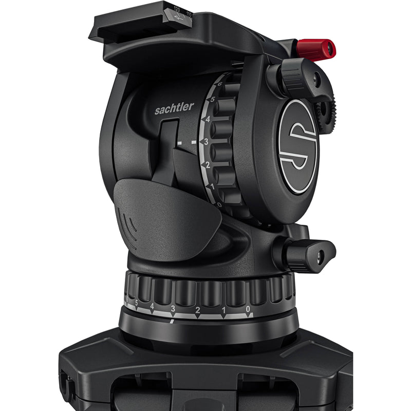 Sachtler aktiv10 Sideload Fluid Head with SpeedLevel & 7-Step Drag for Select Sachtler Tripods ((100mm Ball)