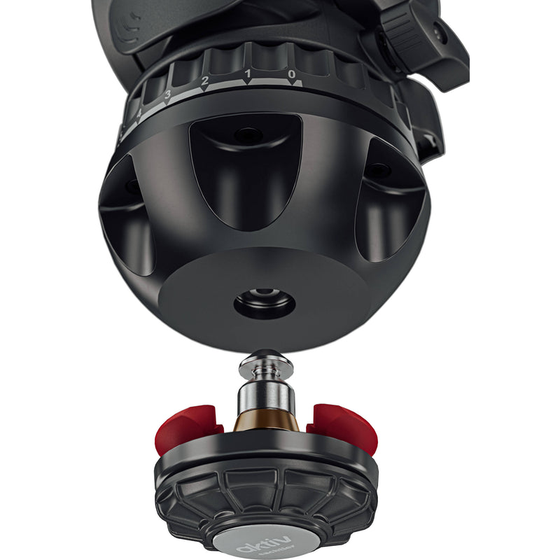 Sachtler aktiv10 Sideload Fluid Head with SpeedLevel & 7-Step Drag for Select Sachtler Tripods ((100mm Ball)