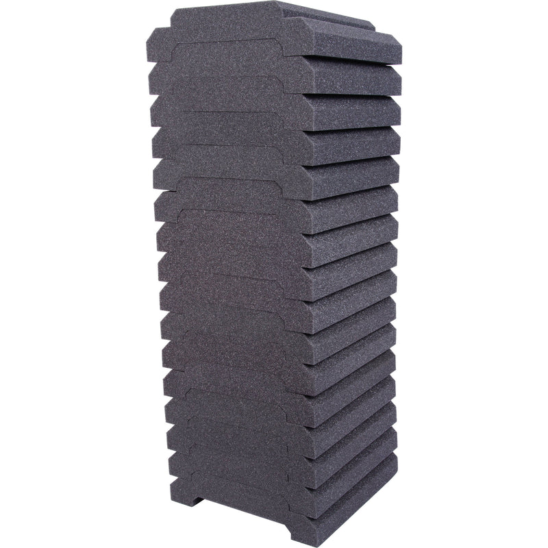 Auralex WaveCave Royale Studiofoam Absorption Panels (16-Pack, 12 x 12", Charcoal)