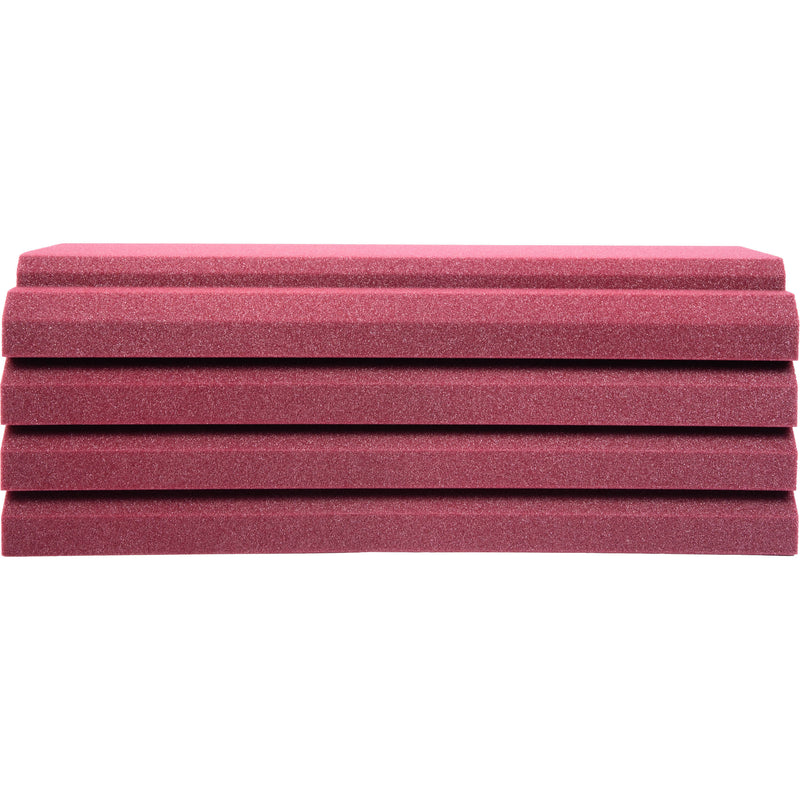 Auralex WaveCave Royale Studiofoam Absorption Panels (4-Pack, 12 x 24", Burgundy)