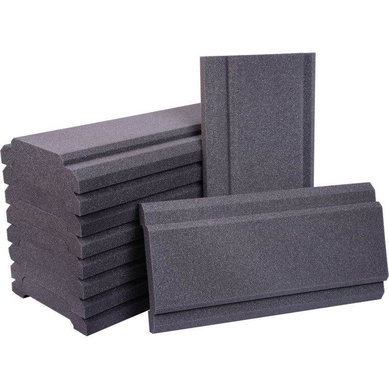 Auralex WaveCave Royale Studiofoam Absorption Panels (10-Pack, 12 x 24", Charcoal)